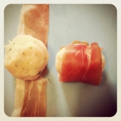 Step 5: avvolgete le polpette nello speck (bis)